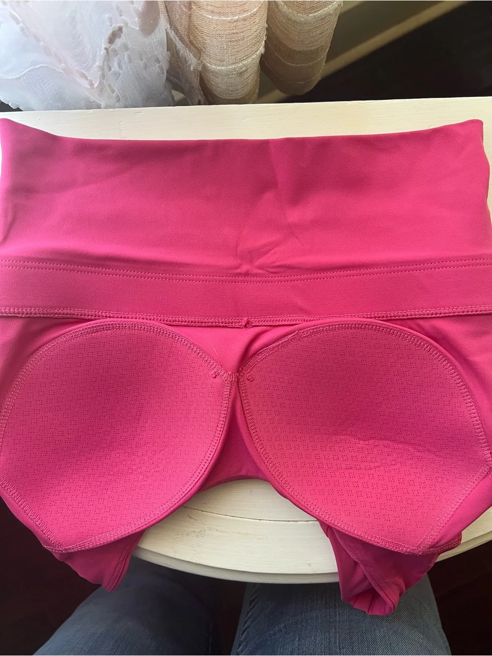 ALO Yoga Hot Pink Scoop Neck Crop Sports Bra